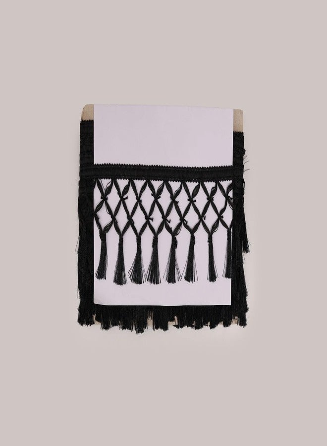 PREMDAS LACES Tassel Latkan Hanging,Fringe Silk Jhallar Laces And Border Material Zhallar Dresses,Blouse,Dupatta,Sari,Choli,Chunni,Sarees,Lehenga,Suits,Curtains,9 Meters (Black) - Image 3